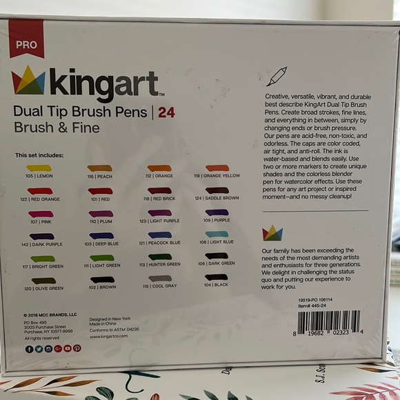BOGO🌼Higher Price Prevails❣️Kingart Pro Dual Twin-Tip Brush Pens - Picture 2 of 5